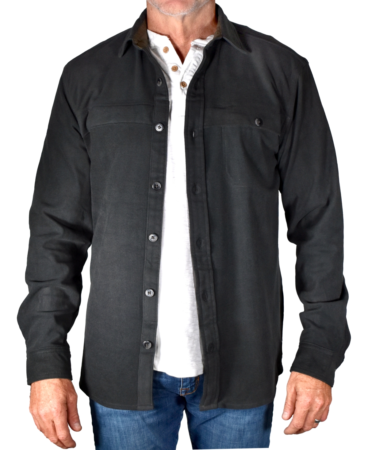 Men's Performance Micro Fleece Shirt Jacket - Charcoal