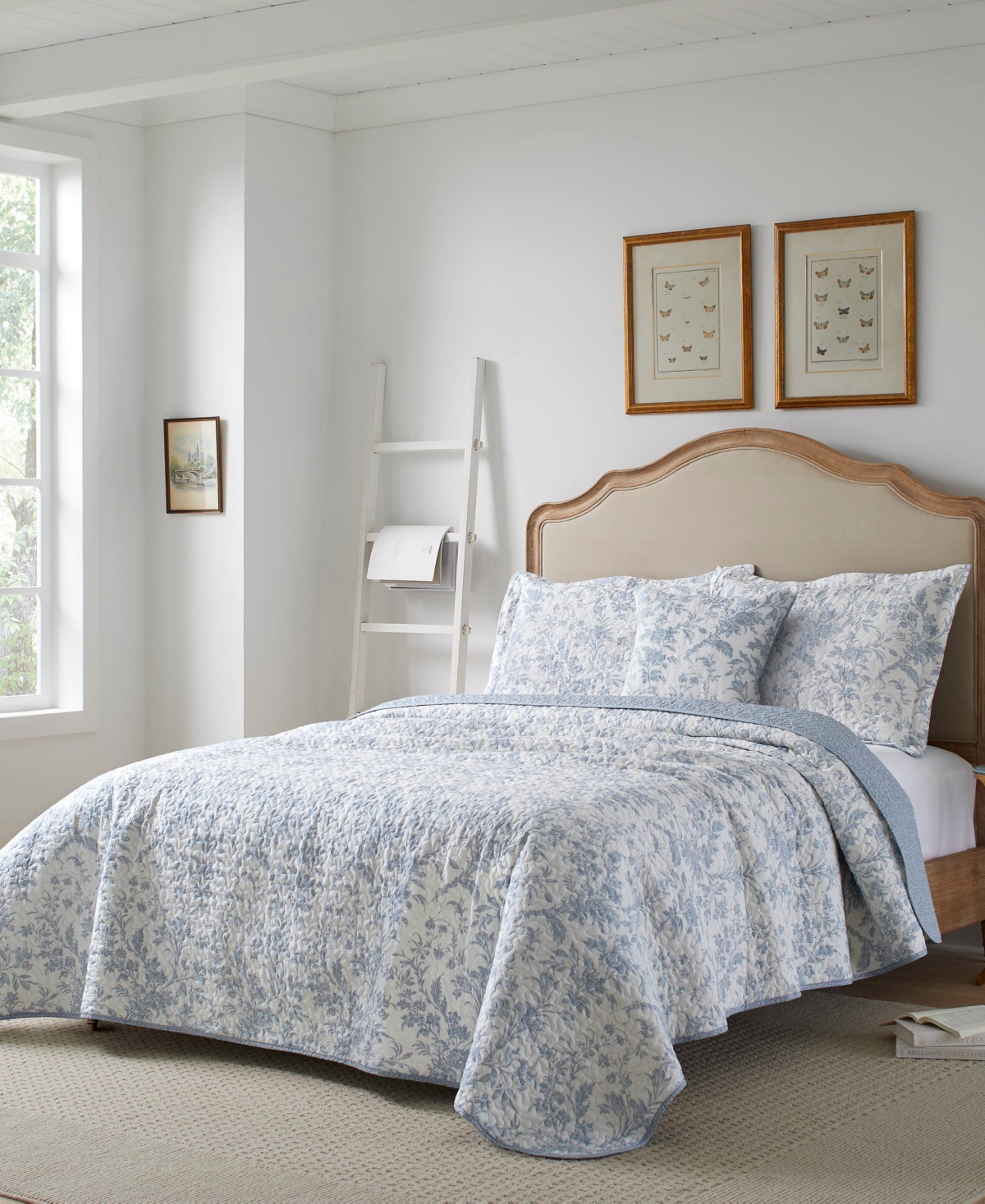 Laura Ashley Amberley Cotton Reversible -Piece Quilt Set