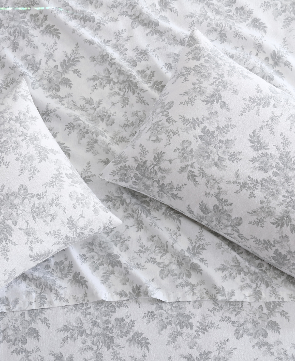 Laura Ashley Cotton Flannel 3 Piece Sheet Set, Twin