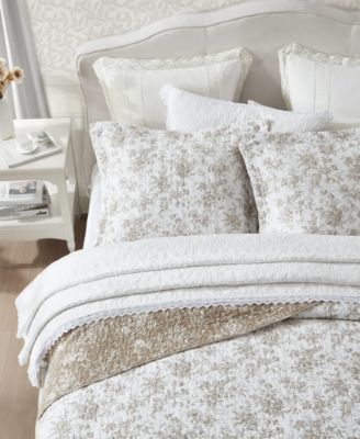 Walled Garden Cotton Reversible 3-Piece Quilt Set, Full/Queen