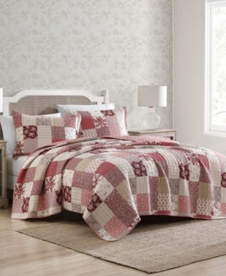 Celina Patchwork Cotton Reversible 3-Piece Quilt Set, Full/Queen