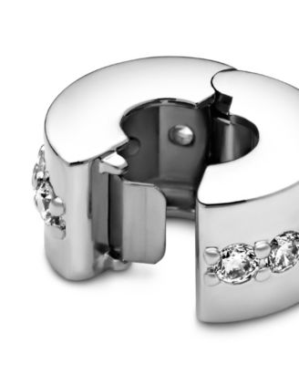 Cubic Zirconia Clear Sparkling Row Clip Charm