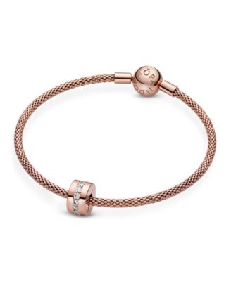 Cubic Zirconia Sparkling Row Spacer Charm