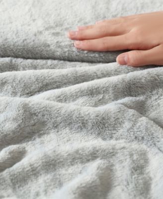 Solid Faux Fur Throw, 60x50