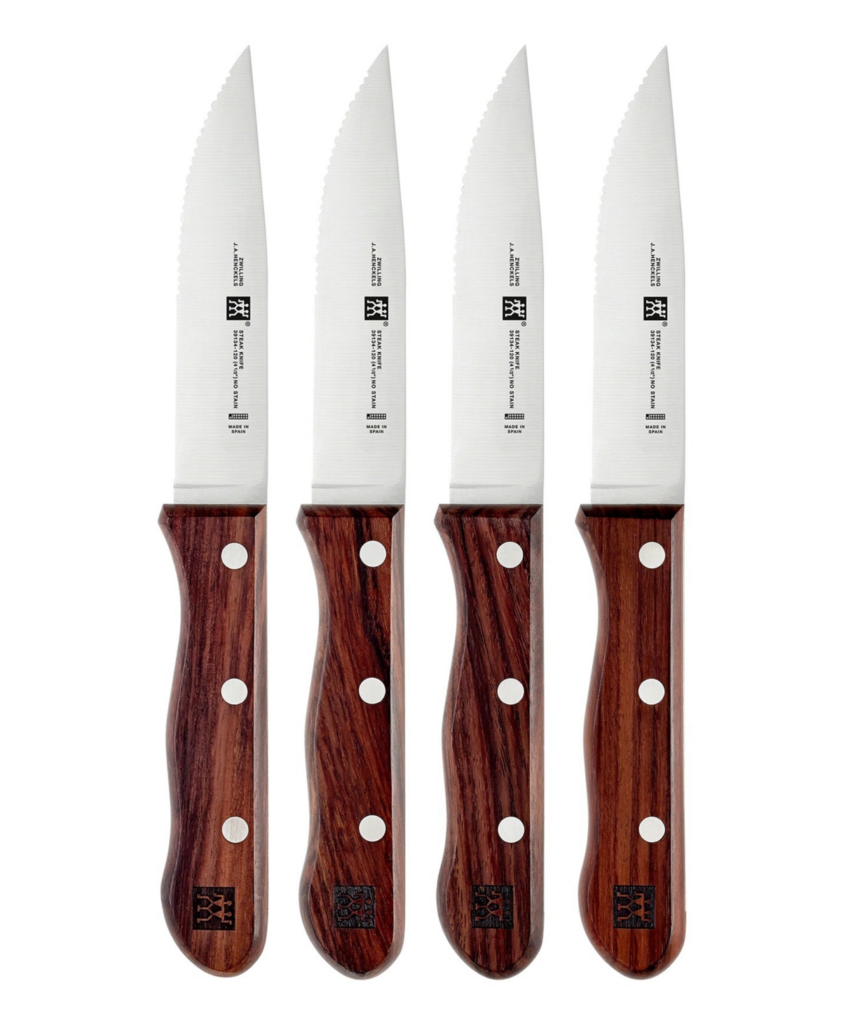 Zwilling 4-piece Steakhouse Steak Knife Set With Storage Case In Brown