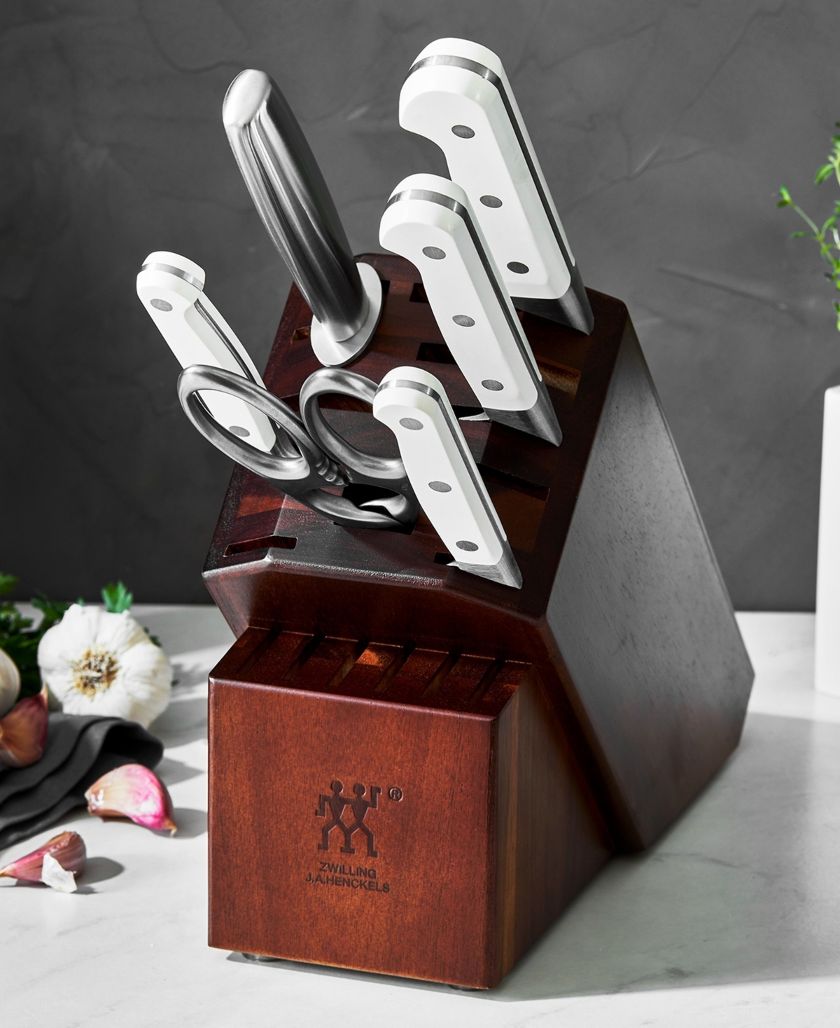 Zwilling Pro Le Blanc 7-piece Knife Block Set In White