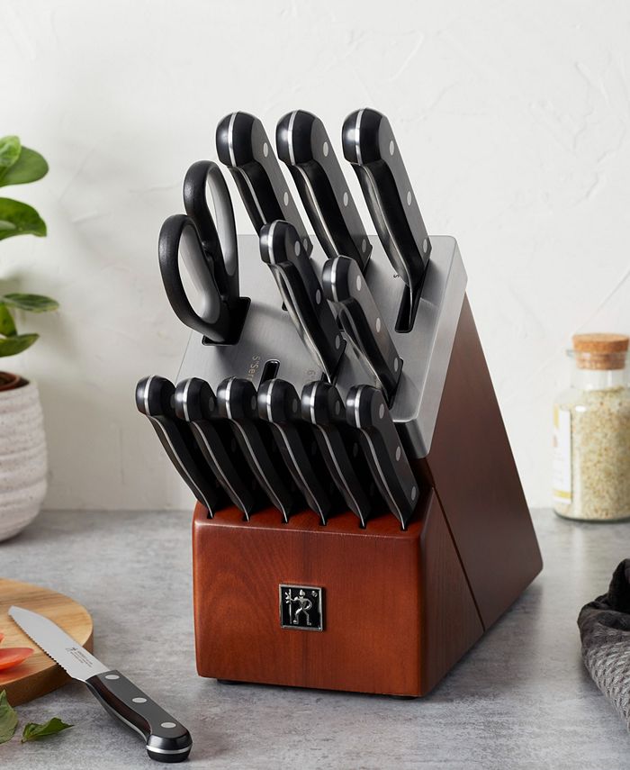 J.A. Henckels Solution 14Piece SelfSharpening Knife Block Set Macy's