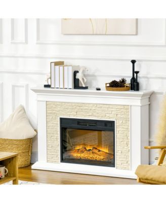 31.5" Electric Fireplace with Mantel Remote 12H Timer 1400W