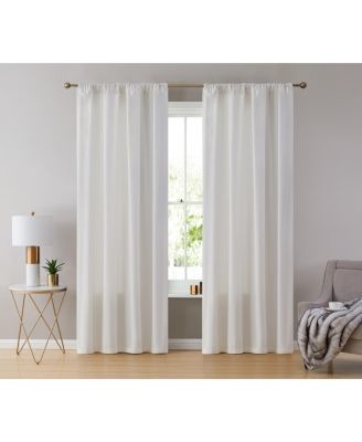Lopez Velvet Premium Soft Light Filtering Back Tab Rod Pocket Window Treatment Curtain Panels, Set of 2