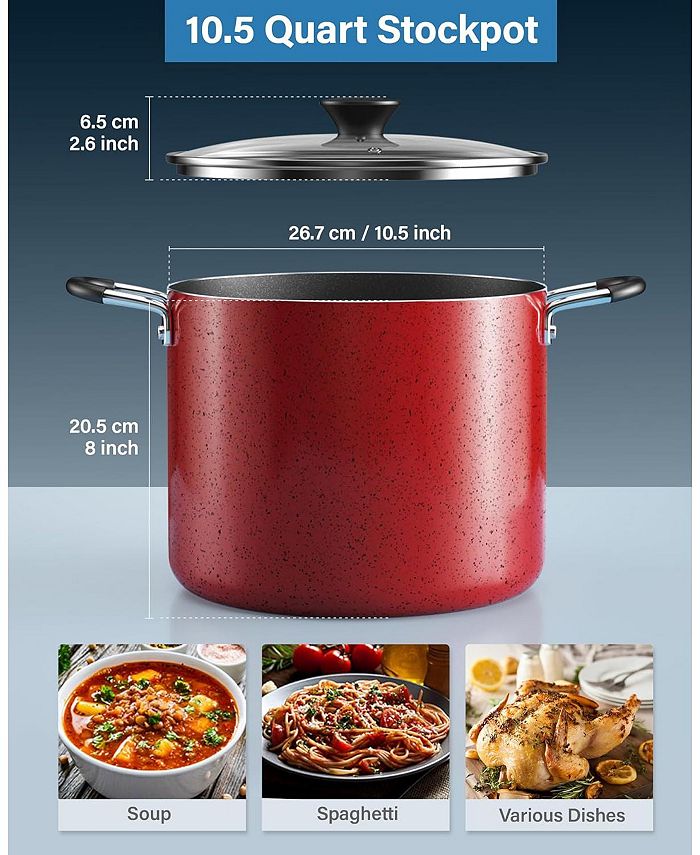 Cook N Home Professional 10.5QT Nonstick Deep Cooking Pot Stockpot