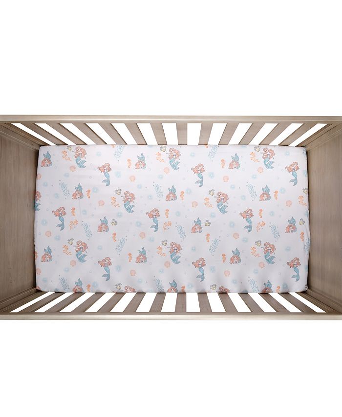 Bedtime Originals Disney Baby The Little Mermaid White Fitted Crib Sheet - Ariel - Macy's