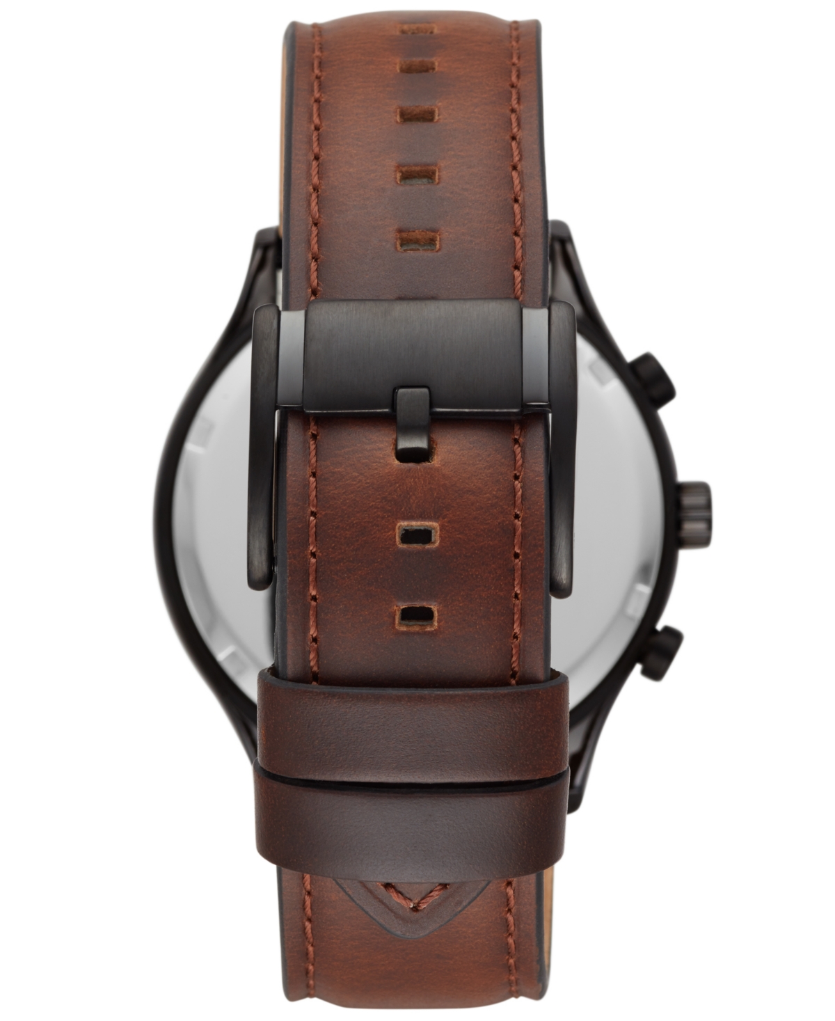 Shop Fossil Men's Fenmore Multifunction Black-tone Brown Leather Watch, 44mm