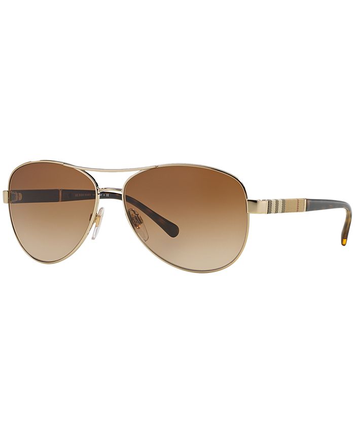 Burberry BE3080 Sunglasses 1145T5 Light Gold