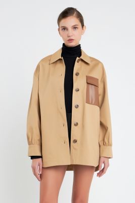 Women's Cotton Twill Shirt Jacket