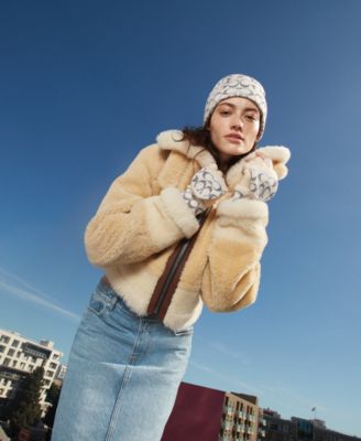 Women's Metallic Pop Top Logo Gloves