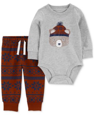 Carter's Baby Boys Bear Bodysuit And Pants, 2 Piece Set - Macy's