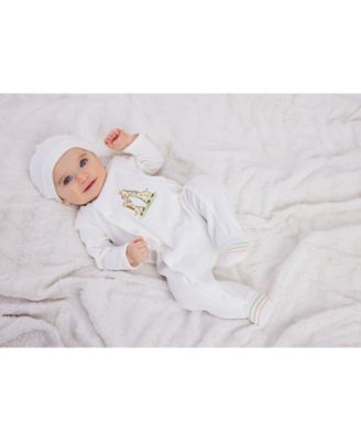 Baby Boys or Baby Girls Giraffe Coverall with Hat, 2 Piece Set