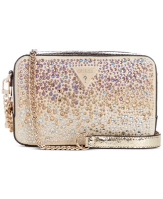 GUESS - Lua Small Rhinestone Zip Top Crossbody