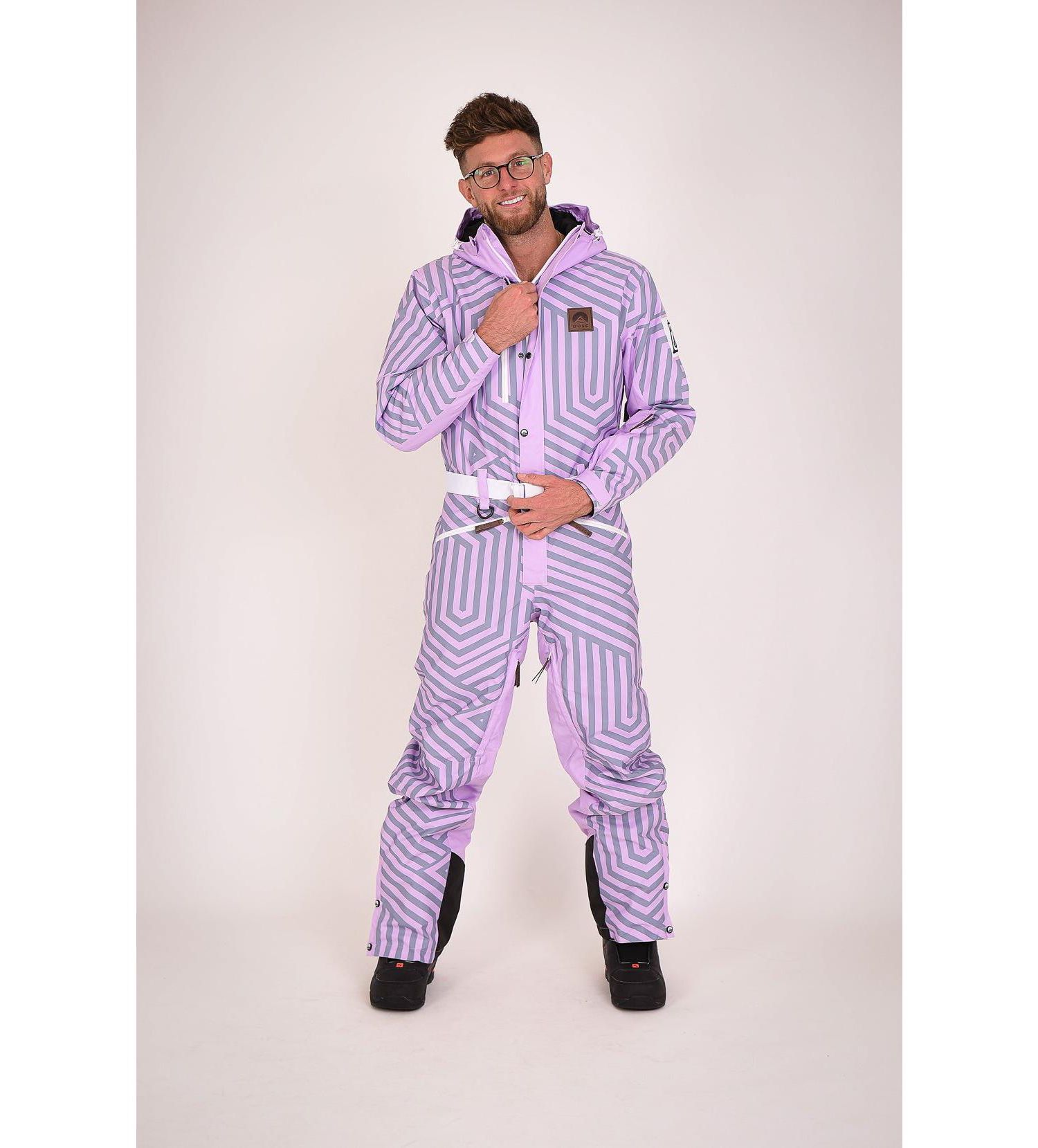 Fall Line Purple & Grey Men's Ski Suit
