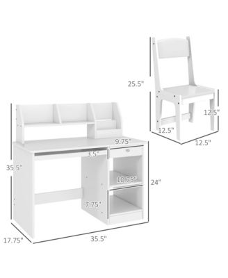 Kids Desk and Chair Set for 5-8 Year Old with Storage,