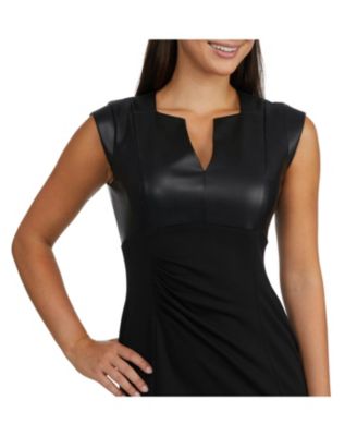 Women's Stretch Crepe Dress with a Pleated Waist Detail