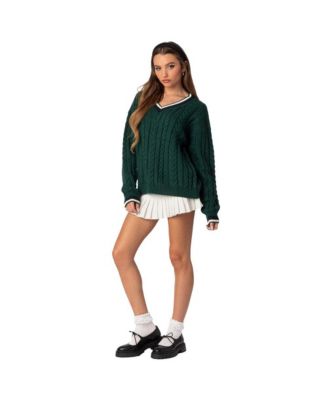 Women's Amoret cable knit sweater