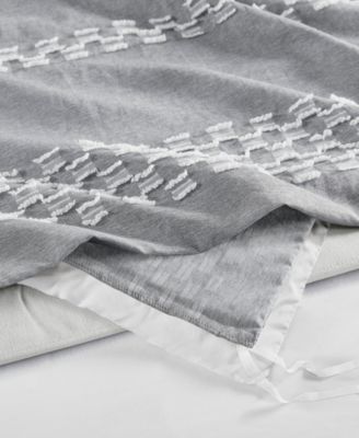 Madison Park Drew 3 Pc. Clipped Jacquard Duvet Cover Set In Gray