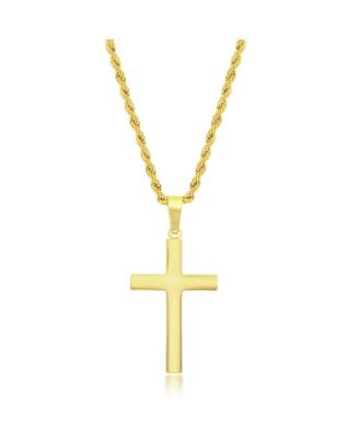 Stainless Steel Polished Cross Necklace