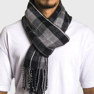 Men's Scarf Soft 80 Inch Long Warm Scarves Plaids Winter Shawl