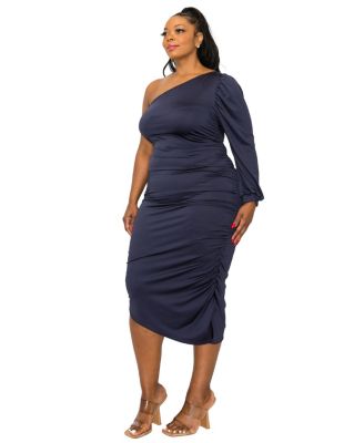 Plus Size Gaia Asymmetrical Bodycon Dress