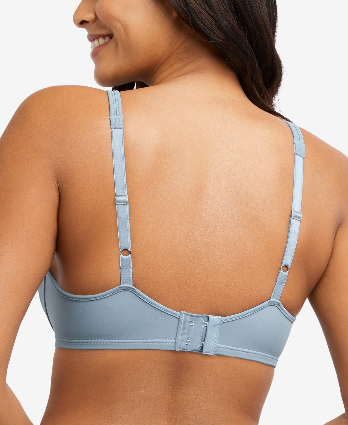 Bali Passion For Comfort Seamless Underwire Minimizer Bra 3385 In Soft Blue  Grey