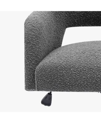 Mid-Century Modern Office Accent Chair with Wheels