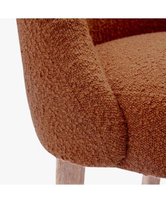 Mid-Century Modern Upholstered Boucle Dining Chair