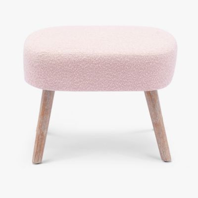21.6" Wide Square Upholstered Cushion Ottoman Foot Stool