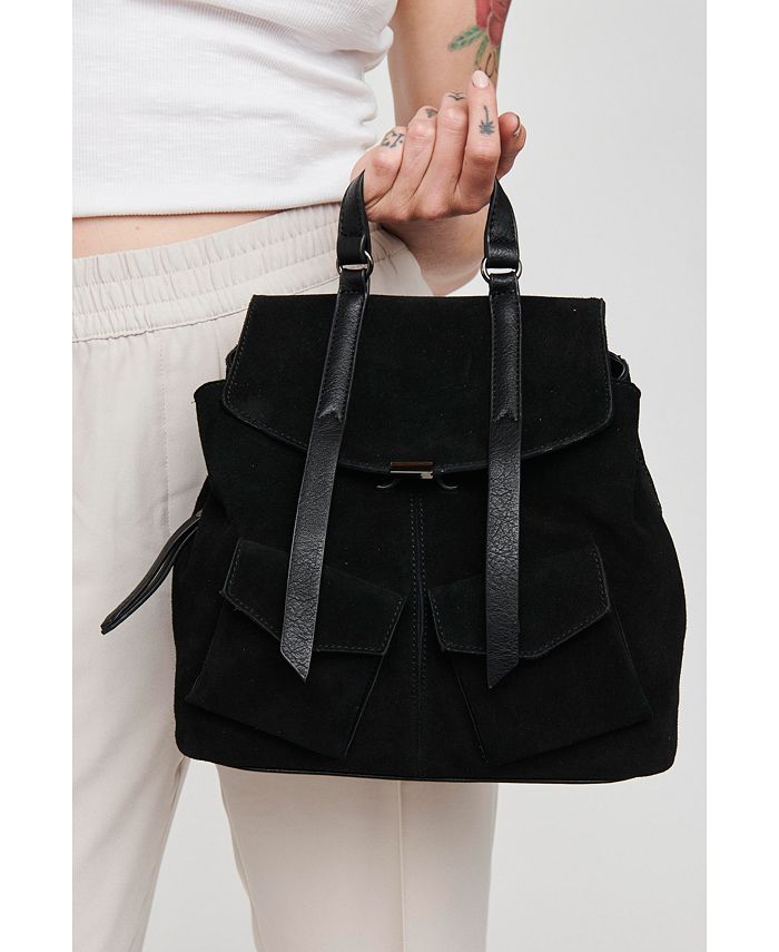 Moda luxe suede best sale backpack