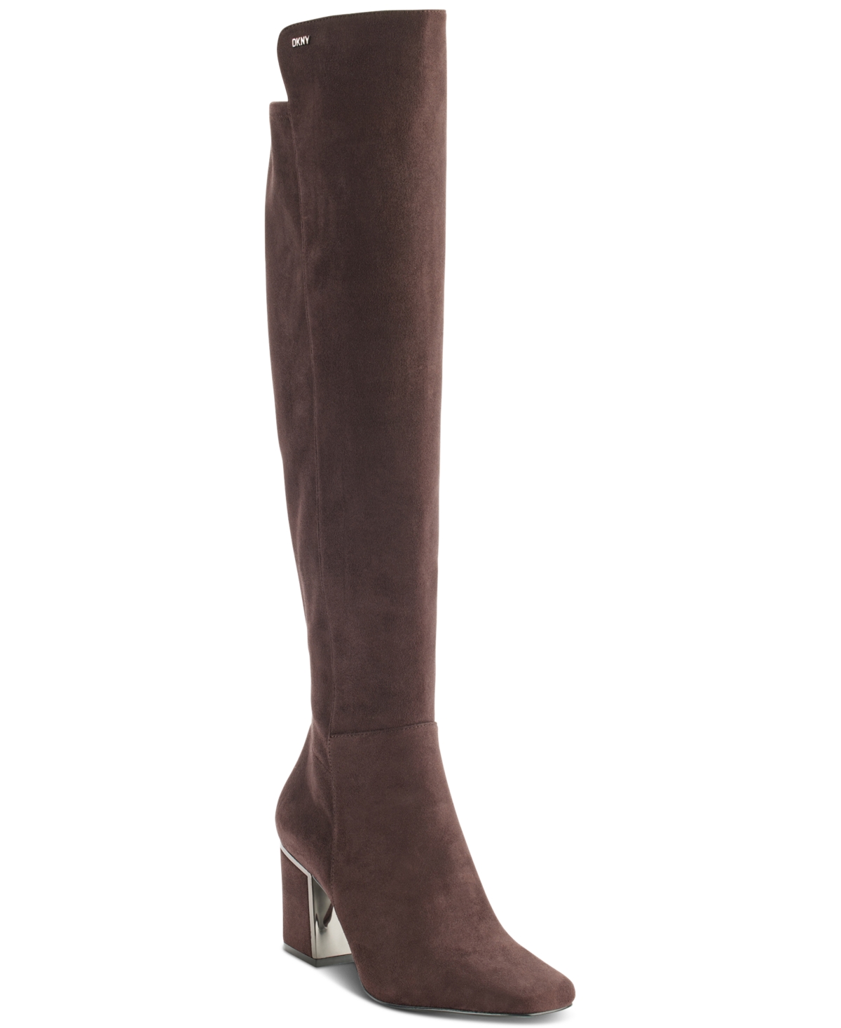 Dkny Women's Cilli Square-toe Knee-high Dress Boots In Espresso