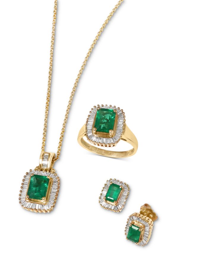 EFFY Collection EFFY® Emerald and Diamond Ensemble in 14k Gold