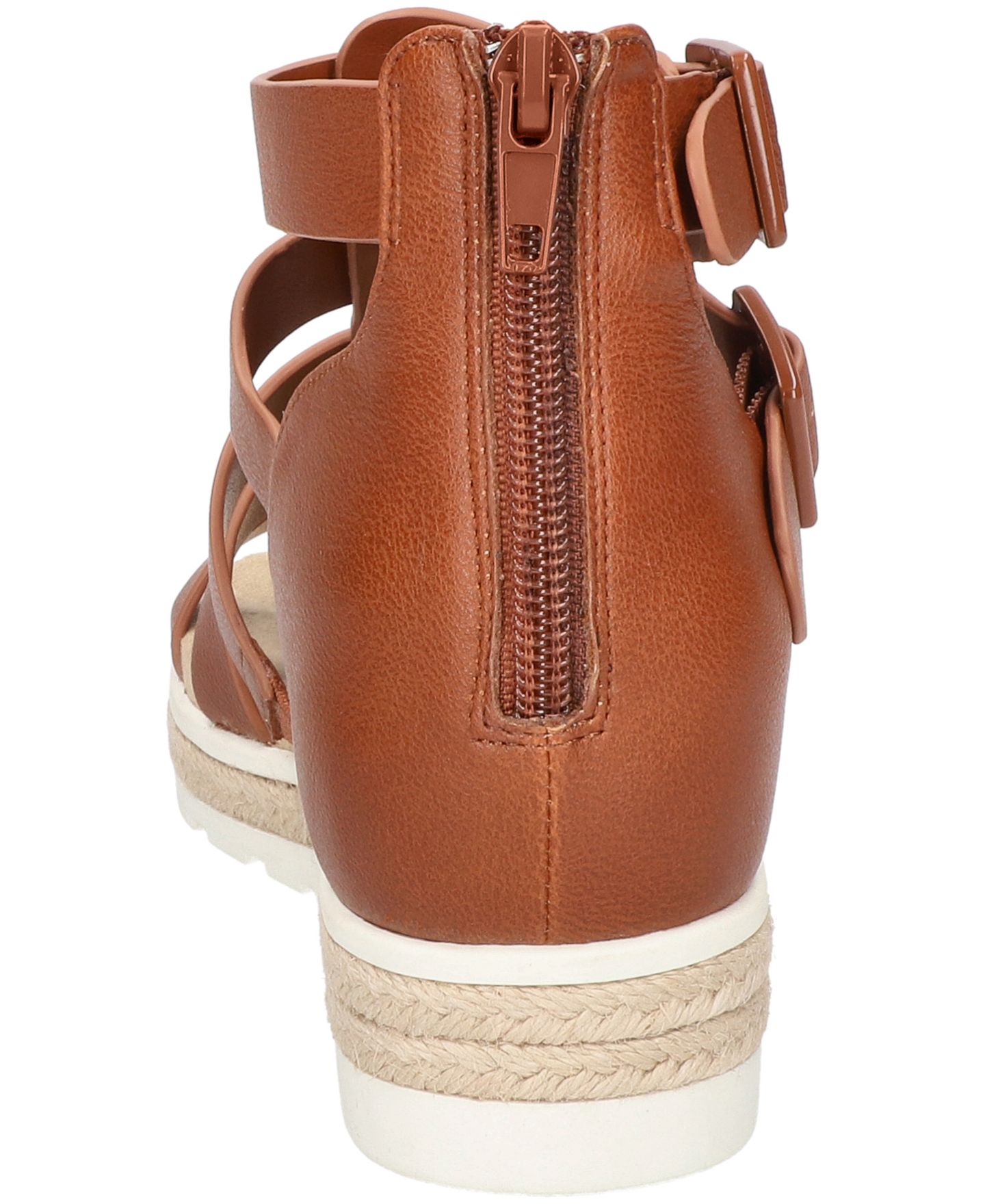 Женские сандалии Easy Street Simone Zip Wedge, цвет: Коньячный — фото 3