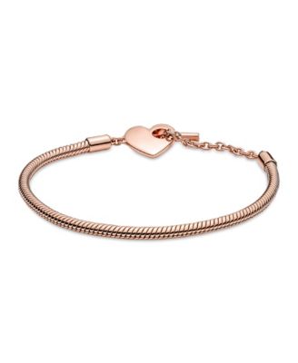 Moments Heart T-Bar Snake Chain Bracelet
