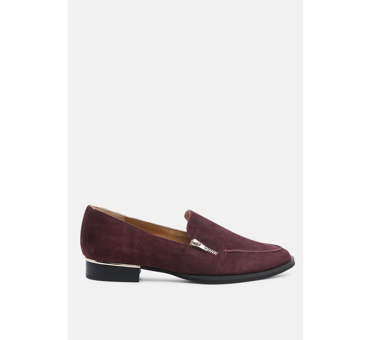 Sara Womens Suede Slip-on Loafers