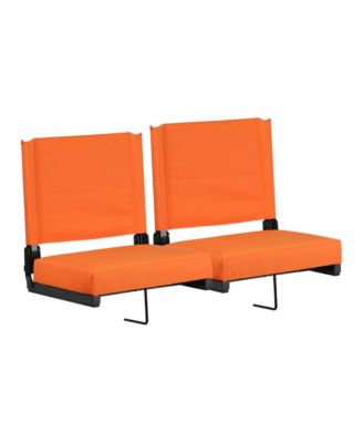 EMMA + OLIVER Set of 2 Aluminium   500 lb. Capacity, Ultra-Padded Seat, Lightweight Stadium Chair