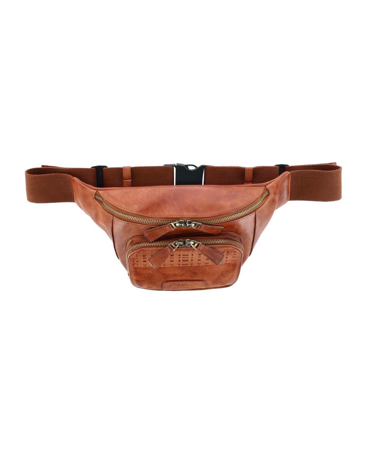 Caelen Leather Adjustable Waist Pack Sling Bag - Cognac
