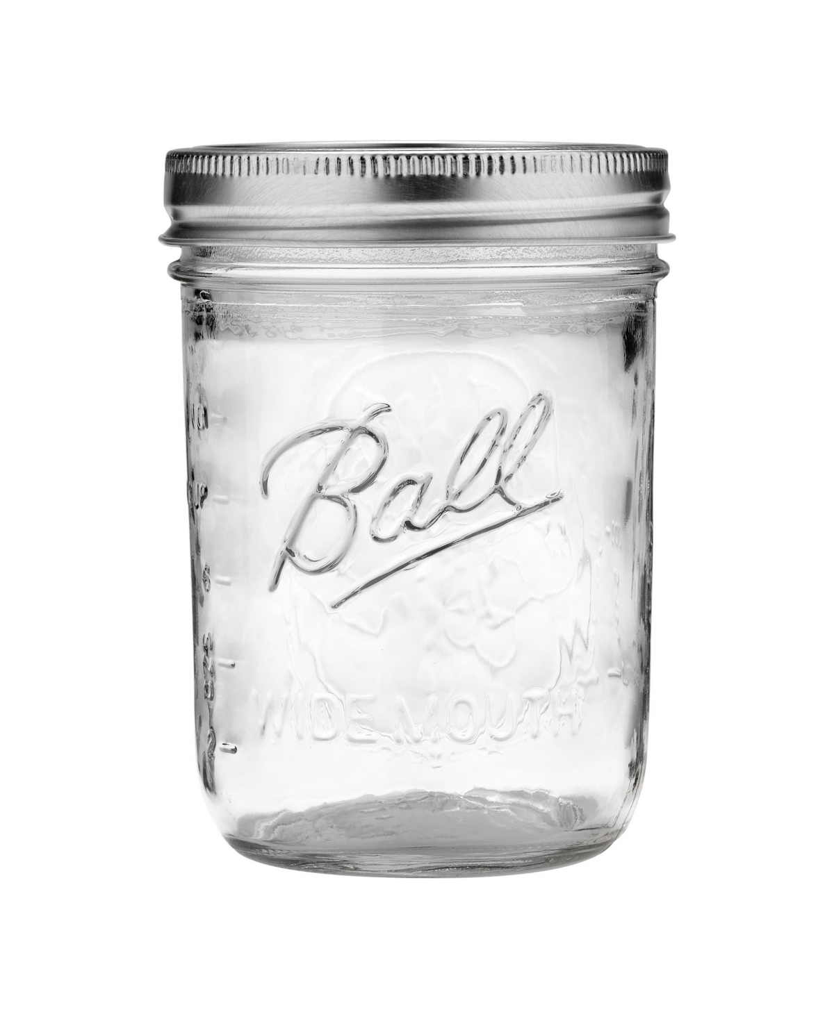 Ball 8 Piece Wide Mouth Pint Mason Jars With Lids And Bands In Clear