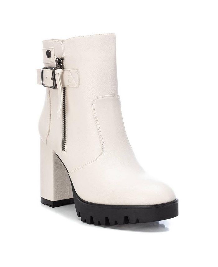 White platform deals booties