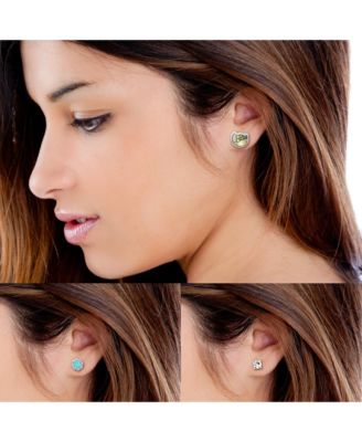 Grogu Fashion Silver Plated Stud Earrings Set - 3 Pairs