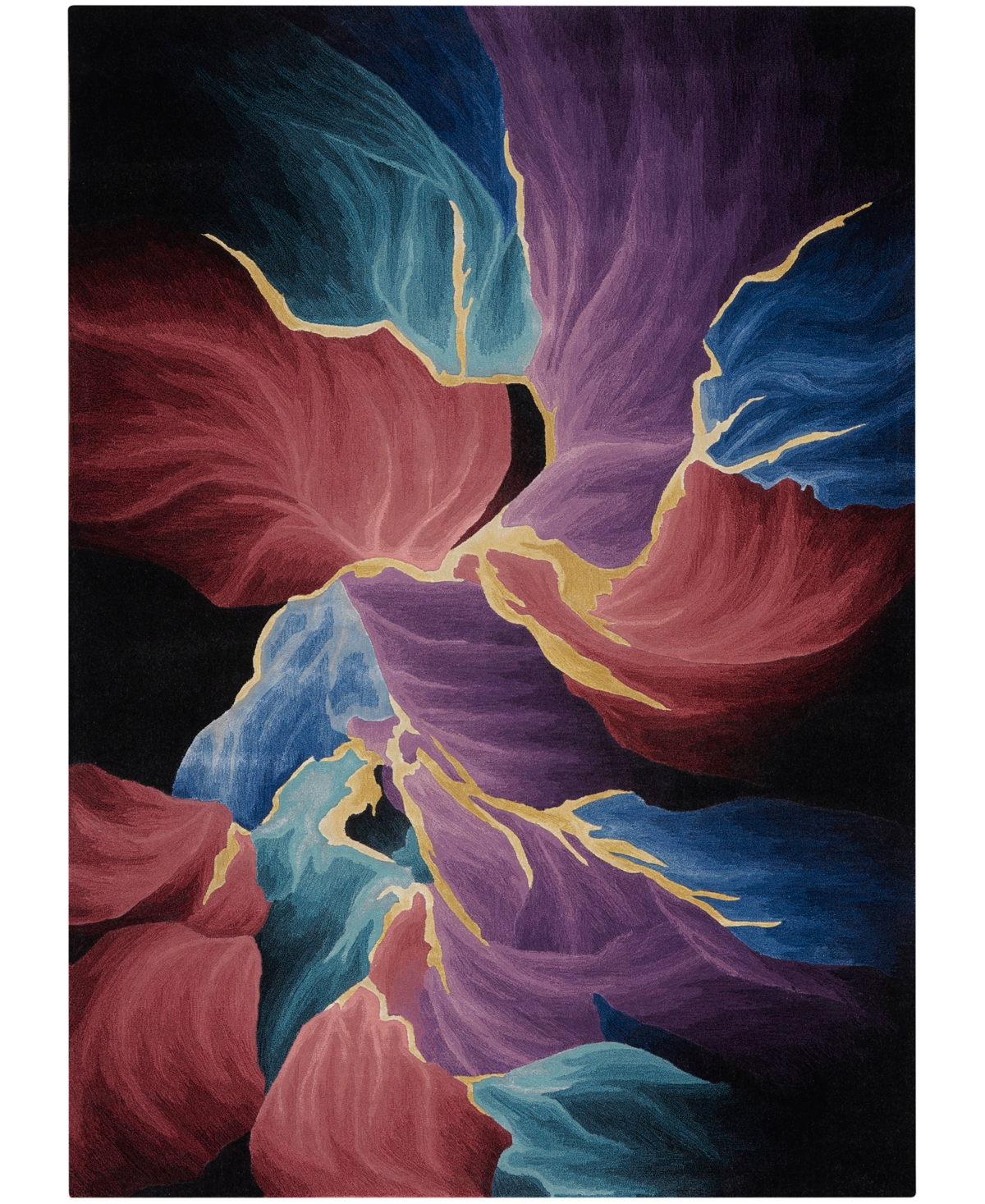 Nourison Home Prismatic PRS34 3'9in x 5'9in Area Rug - Black