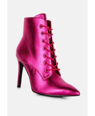 PIET Womens Metallic Stiletto Ankle Boot