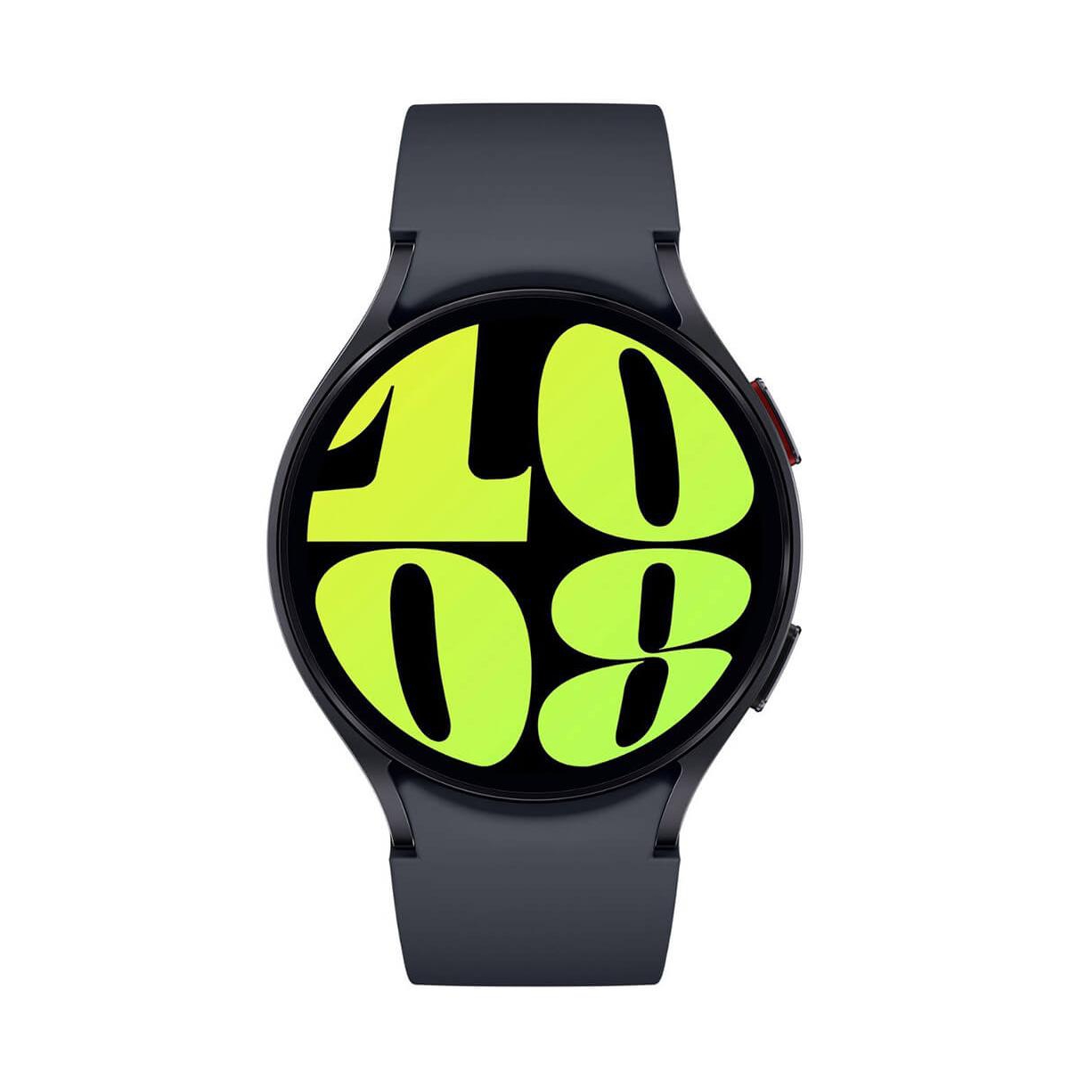 44mm Galaxy Watch 6 Unisex Smartwatch - Graphite Silicone Strap - Dark Grey