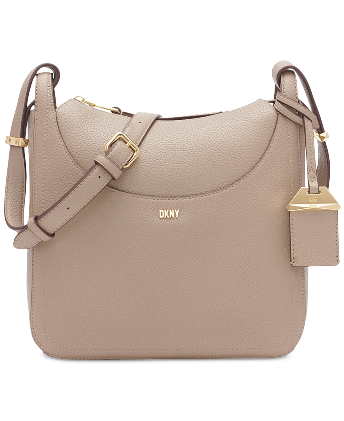 Dkny Barbara Small Zip Top Messenger In Toffee
