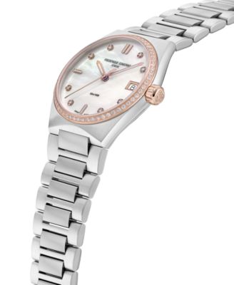 Women's Swiss Highlife Diamond (1/20 ct. t.w.) Two-Tone Stainless Steel Bracelet Watch 31mm